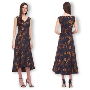 Kay Unger Gemma Tea Length High Low Floral Dress 16 NWT